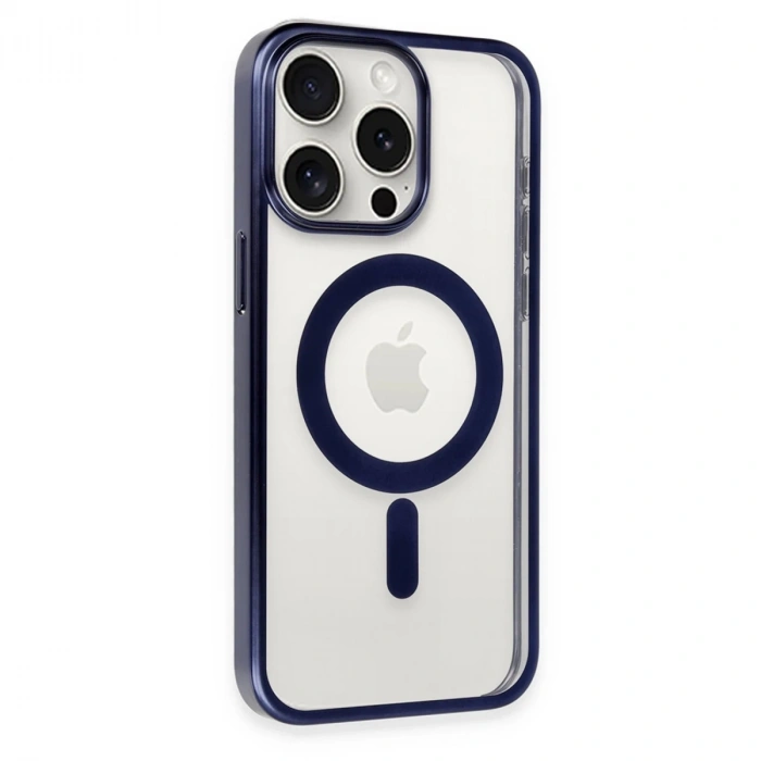 İphone 15 Pro Max Kılıf Erozi Magsafe Kapak - Lacivert