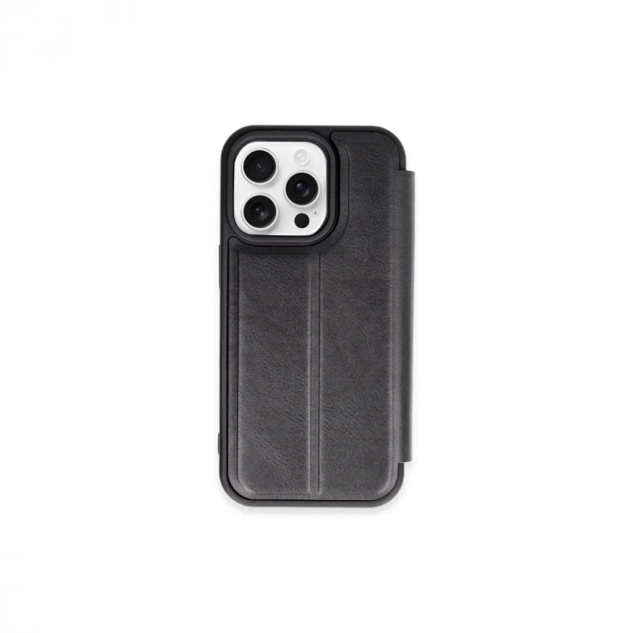İphone 15 Pro Max Kılıf Flip Cover - Siyah