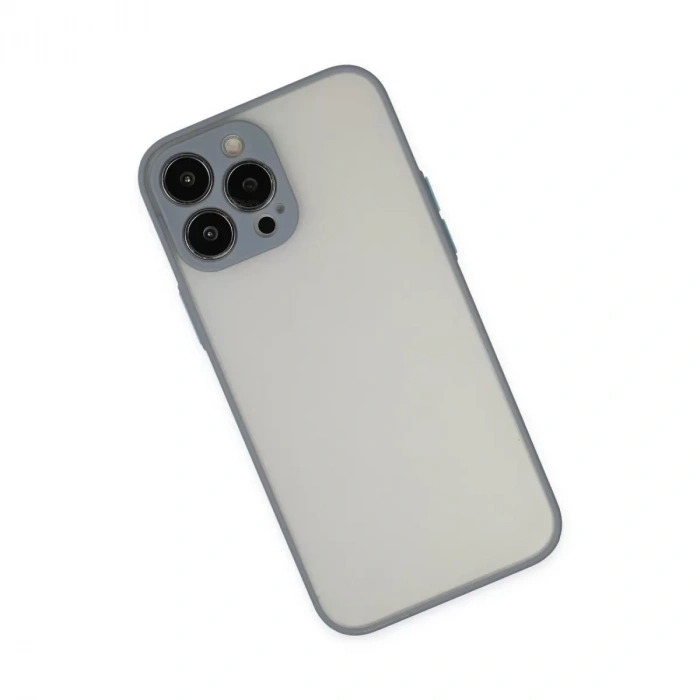 İphone 15 Pro Max Kılıf Montreal Silikon Kapak - Gri