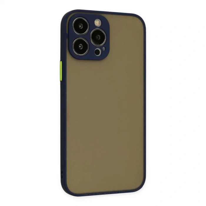 İphone 15 Pro Max Kılıf Montreal Silikon Kapak - Lacivert