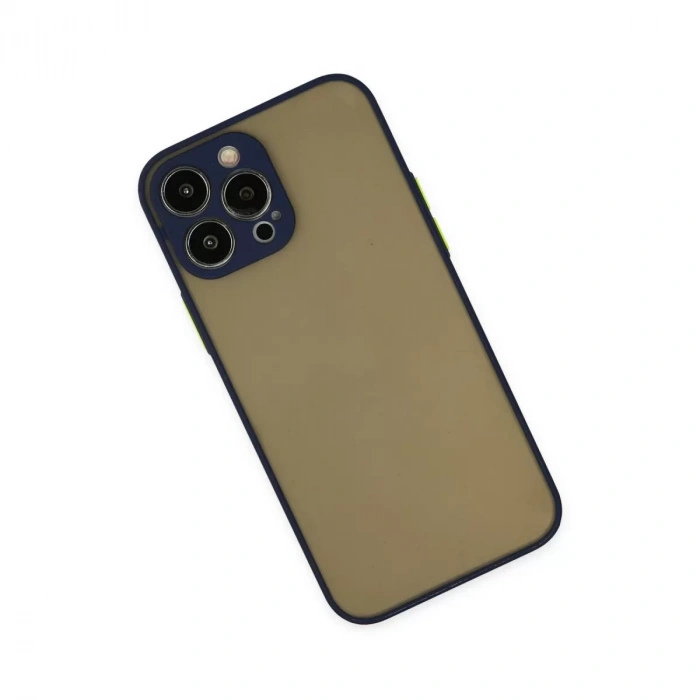 İphone 15 Pro Max Kılıf Montreal Silikon Kapak - Lacivert