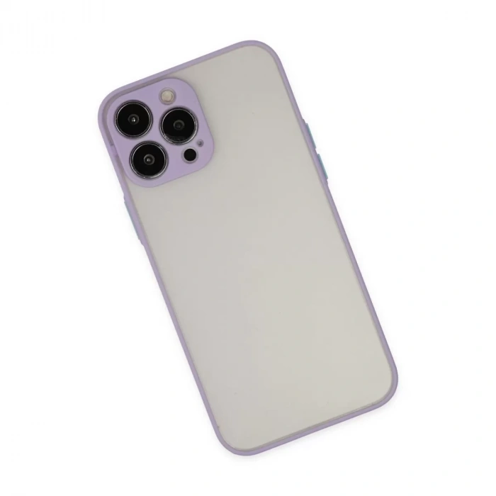 İphone 15 Pro Max Kılıf Montreal Silikon Kapak - Mor