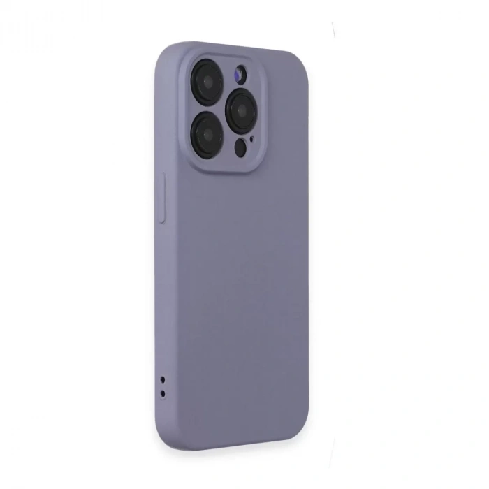 İphone 15 Pro Max Kılıf Nano İçi Kadife Silikon - Lila