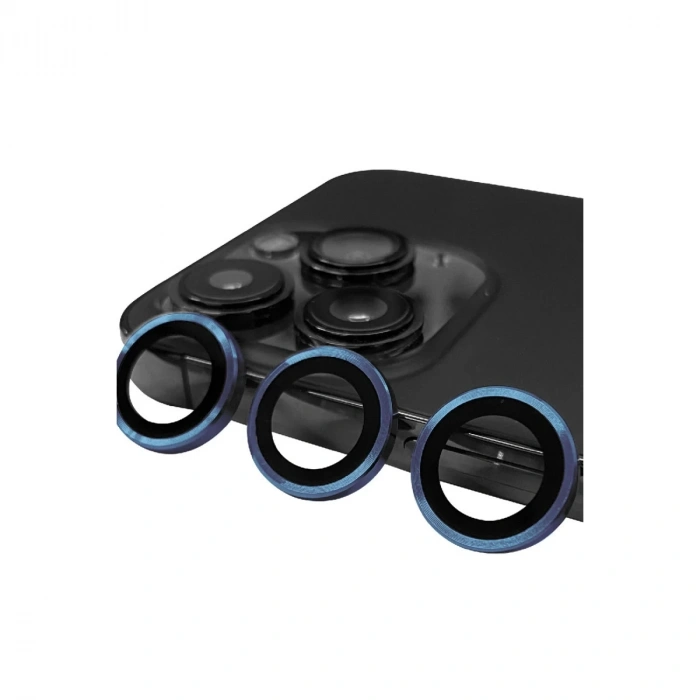 İphone 15 Pro Max Raze Metal Kamera Lens - Lacivert