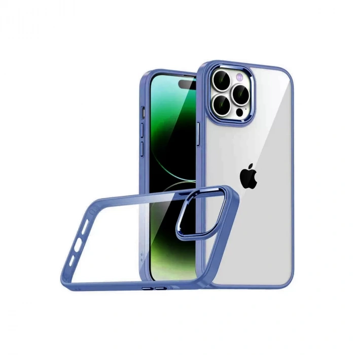 İphone 15 Pro Max Razer Lensli Silikon - Lacivert