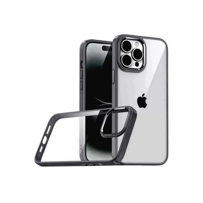 İphone 15 Pro Max Razer Lensli Silikon - Siyah