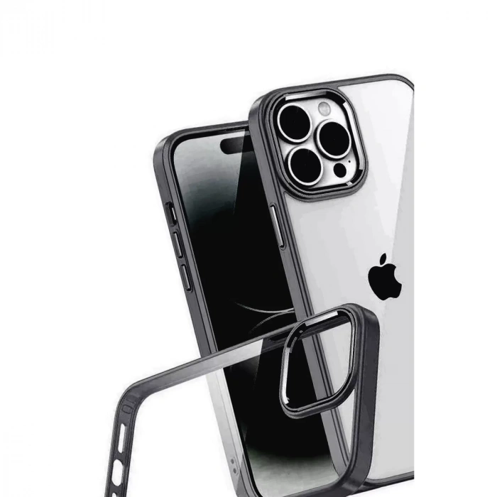 İphone 15 Pro Max Razer Lensli Silikon - Siyah