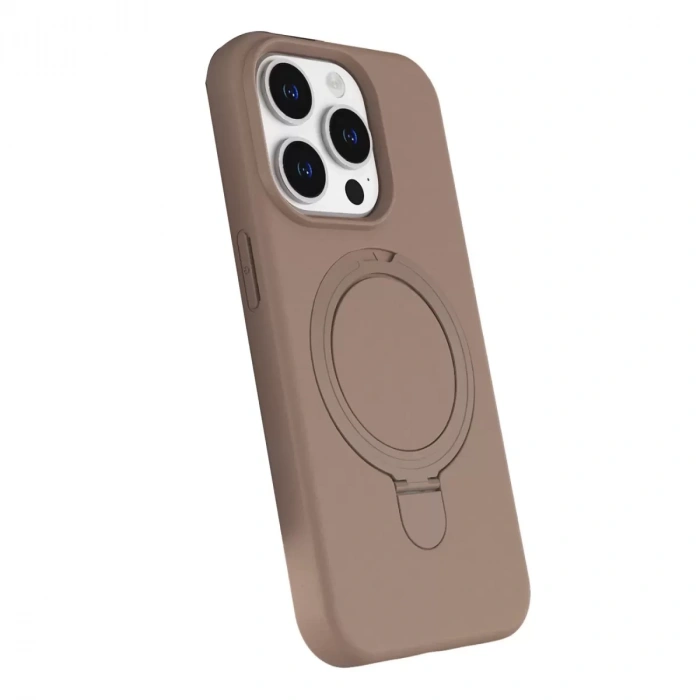 İphone 15 Pro Max Regal Magsafe Standlı Kapak - Çöl Titanyum
