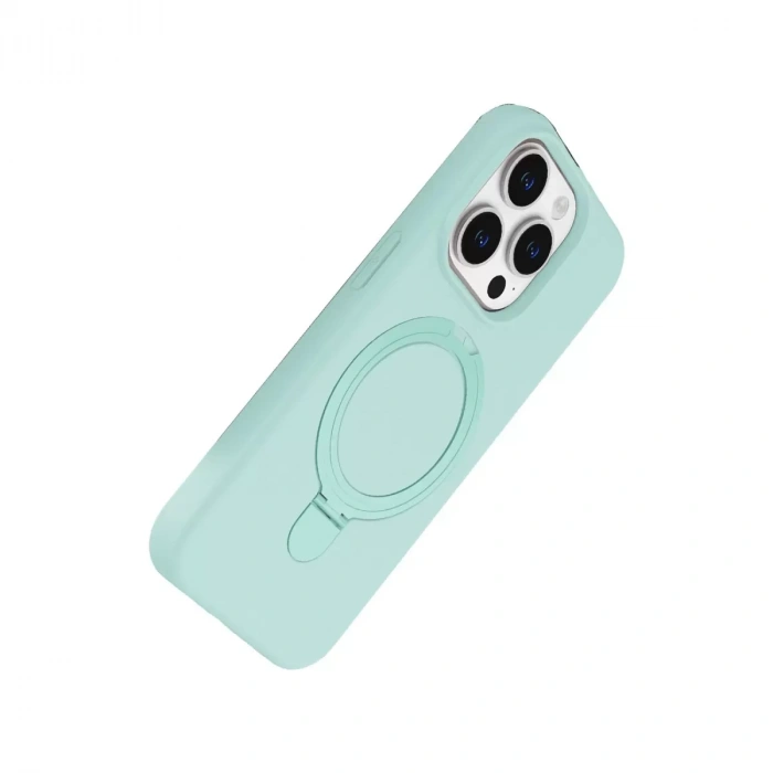 İphone 15 Pro Max Regal Magsafe Standlı Kapak - Su Yeşili