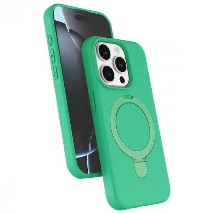 İphone 15 Pro Max Regal Magsafe Standlı Kapak - Yeşil