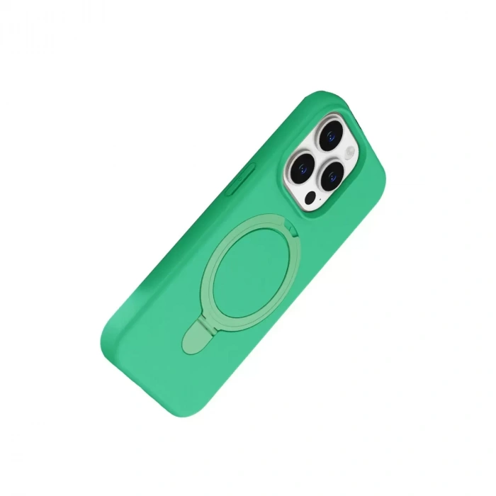 İphone 15 Pro Max Regal Magsafe Standlı Kapak - Yeşil