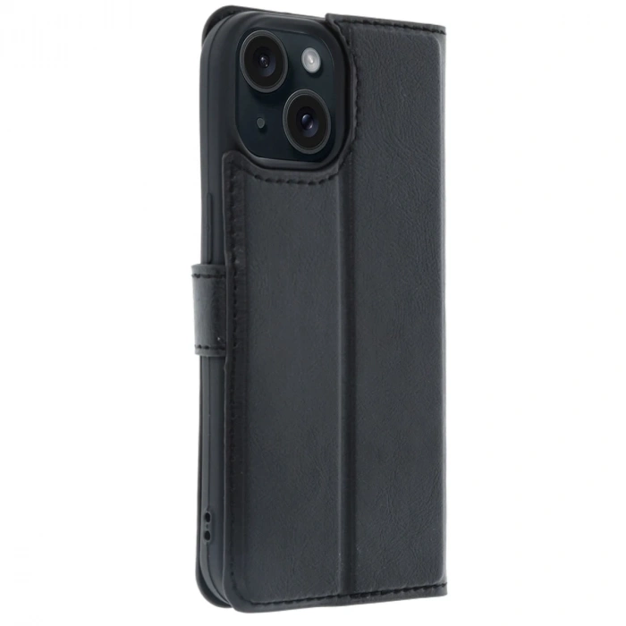 İphone 15 Trend S Plus Kapaklı Kılıf - Siyah