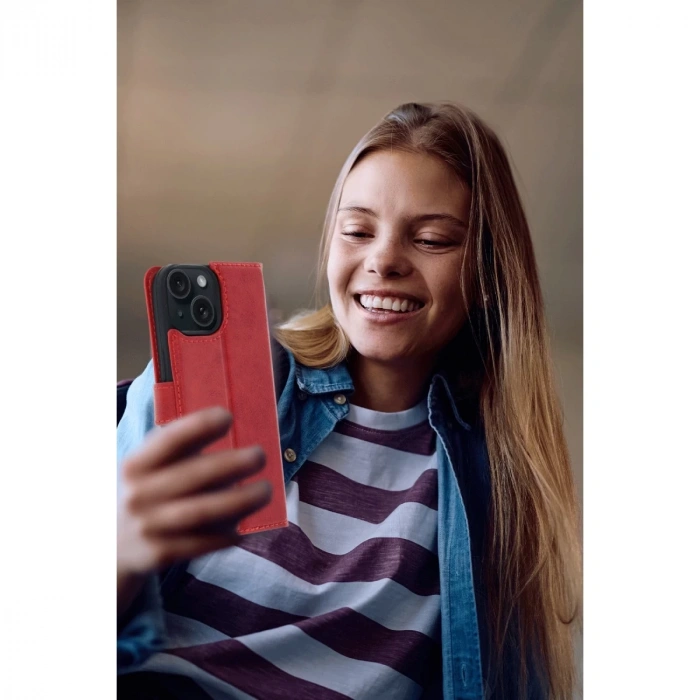 İphone 15 Trend S Plus Kapaklı Kılıf - Siyah