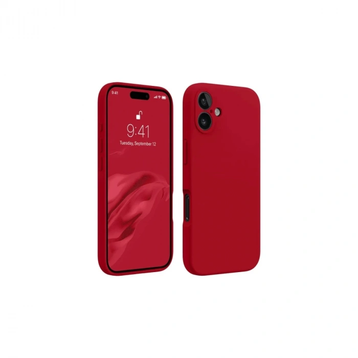 İphone 16 Kılıf First Silikon - Kırmızı