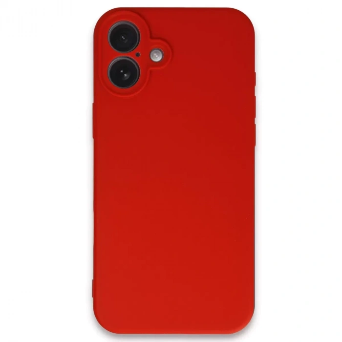 İphone 16 Kılıf First Silikon - Kırmızı