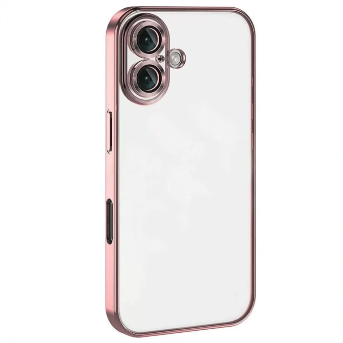 İphone 16 Kılıf Razer Lensli Silikon - Pembe