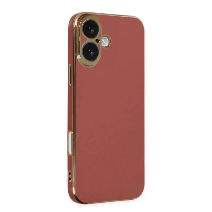 İphone 16 Kılıf Volet Silikon - Kırmızı