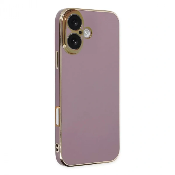 İphone 16 Kılıf Volet Silikon - Mor