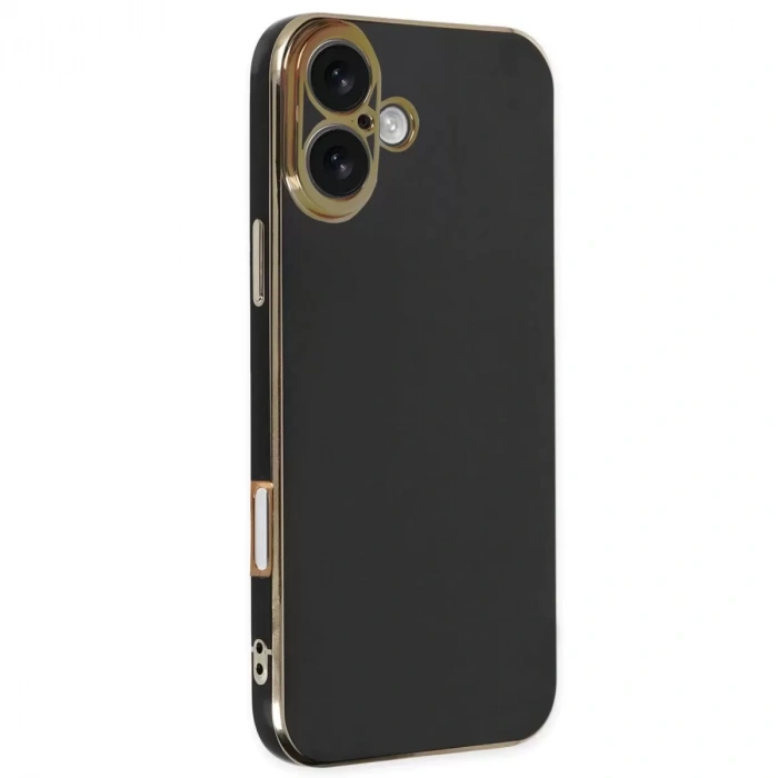 İphone 16 Kılıf Volet Silikon - Siyah