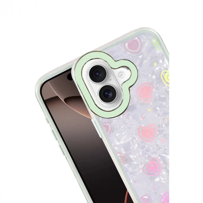 İphone 16 Lumi Desenli Kapak - Yeşil