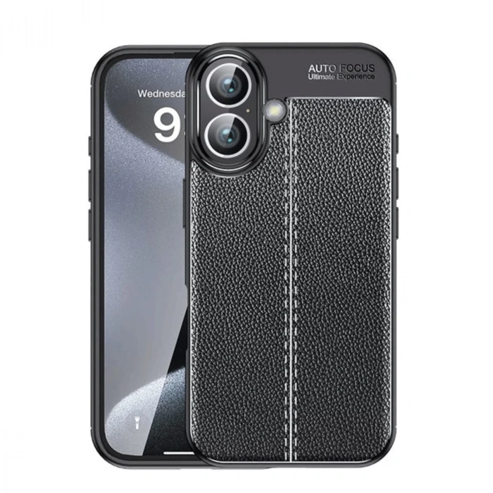 İphone 16 Plus Kılıf Auto Focus Kapak - Siyah
