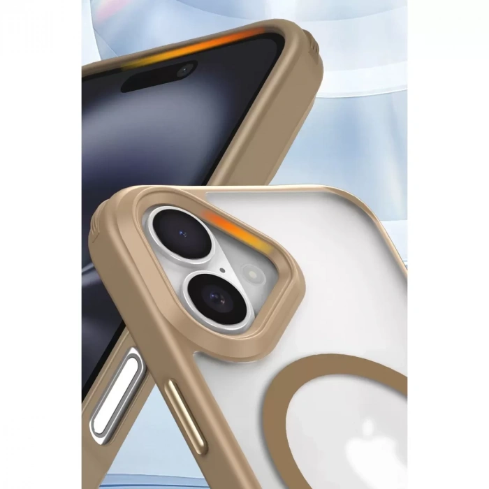 İphone 16 Plus Kılıf Enka Magsafe Silikon Kılıf - Desert