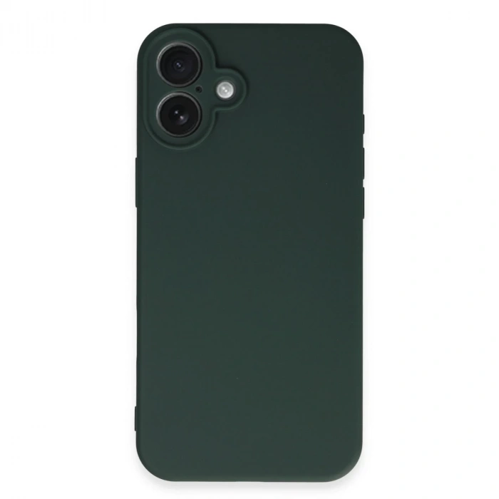 İphone 16 Plus Kılıf First Silikon - Koyu Yeşil
