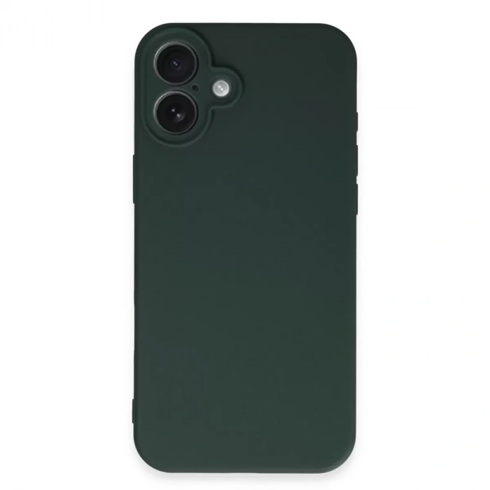 İphone 16 Plus Kılıf First Silikon - Koyu Yeşil