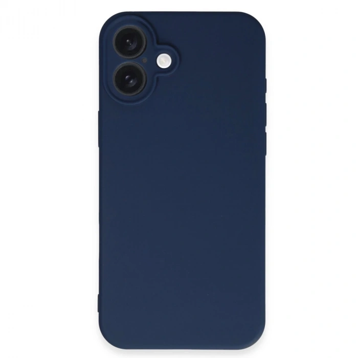 İphone 16 Plus Kılıf First Silikon - Lacivert
