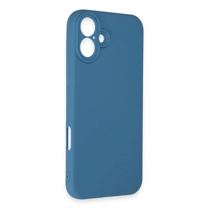 İphone 16 Plus Kılıf First Silikon - Mavi