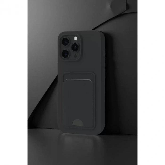 İphone 16 Plus Kılıf Kelvin Kartvizitli Silikon - Bordo