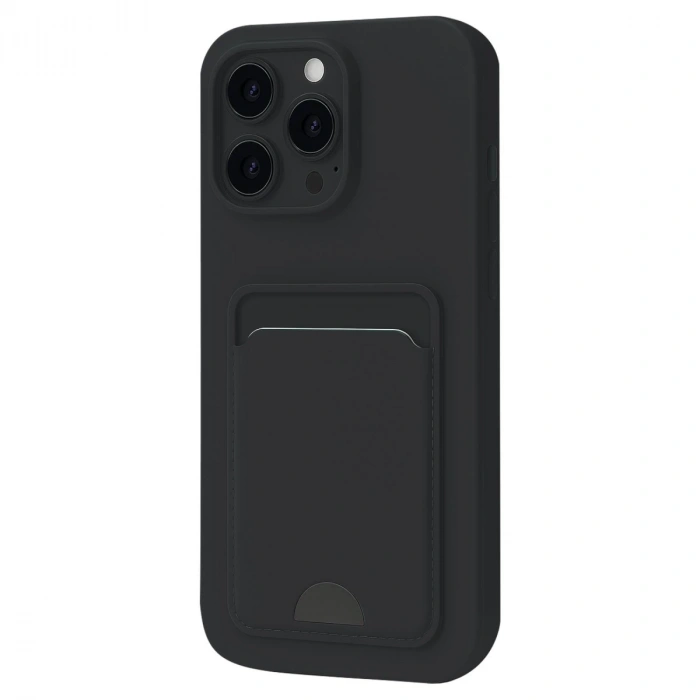 İphone 16 Plus Kılıf Kelvin Kartvizitli Silikon - Siyah