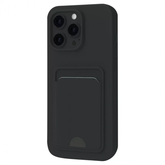 İphone 16 Plus Kılıf Kelvin Kartvizitli Silikon - Siyah