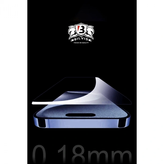 İphone 16 Pro Bilvis 0.18mm Plus Cam Ekran Koruyucu