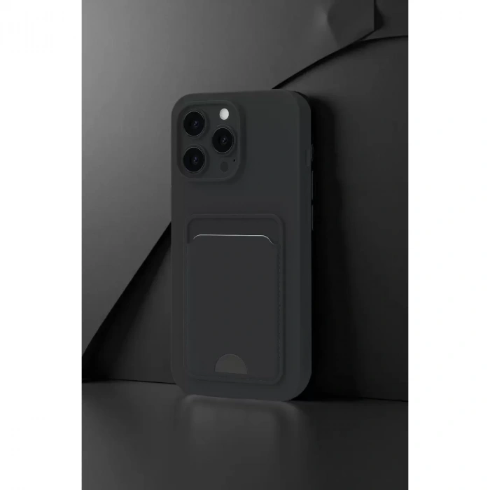 İphone 16 Pro Kılıf Kelvin Kartvizitli Silikon - Derin Mor