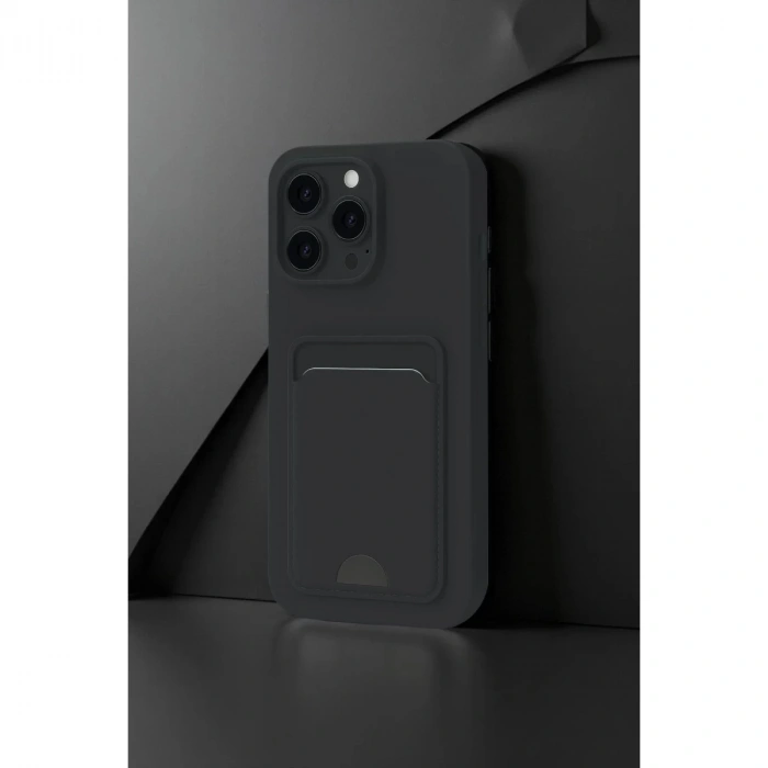 İphone 16 Pro Kılıf Kelvin Kartvizitli Silikon - Lila