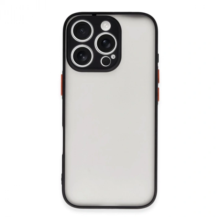 İphone 16 Pro Kılıf Montreal Silikon Kapak - Siyah