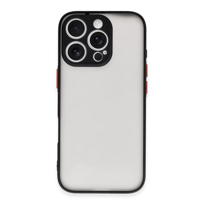 İphone 16 Pro Kılıf Montreal Silikon Kapak - Siyah