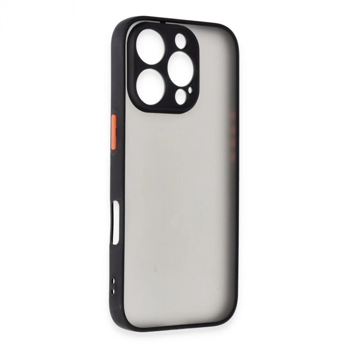 İphone 16 Pro Kılıf Montreal Silikon Kapak - Siyah