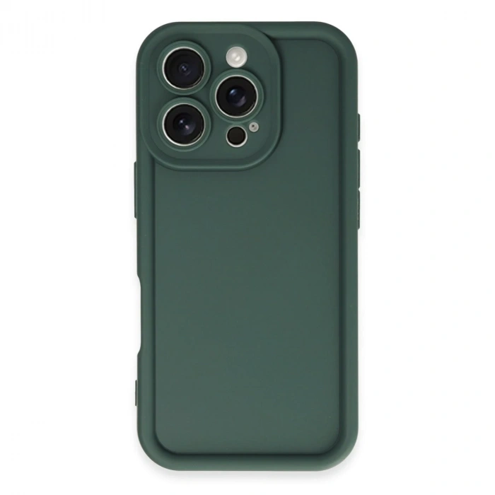 İphone 16 Pro Kılıf Viera Silikon - Koyu Yeşil