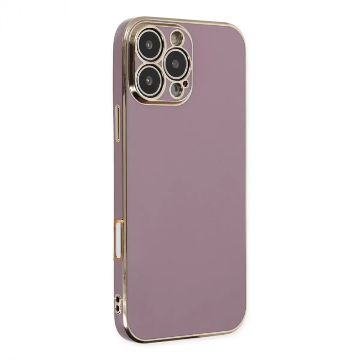 İphone 16 Pro Kılıf Volet Silikon - Mor