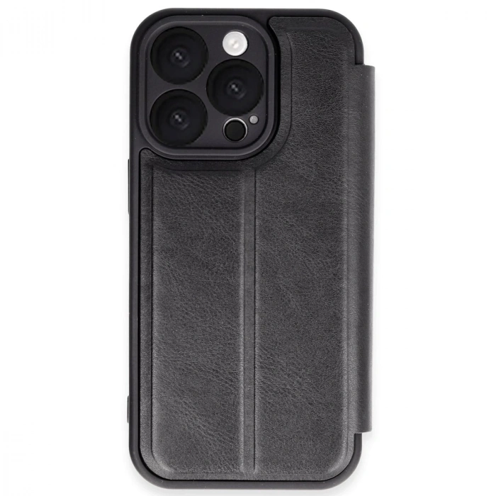 İphone 16 Pro Max Kılıf Flip Cover - Siyah