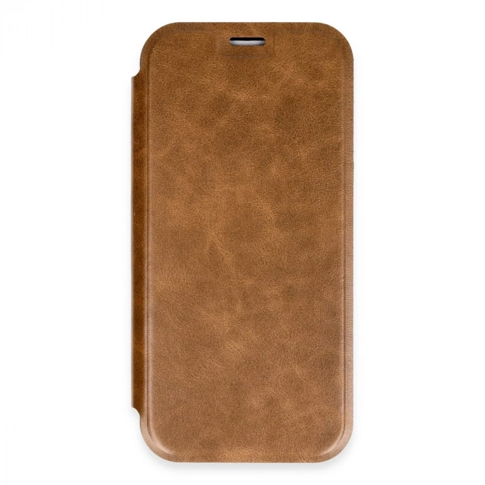 İphone 16 Pro Max Kılıf Flip Cover - Taba