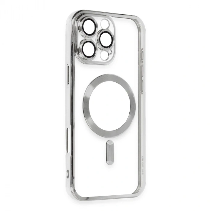 İphone 16 Pro Max Kılıf Kross Magneticsafe Kapak - Gümüş