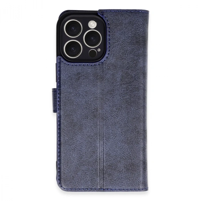 İphone 16 Pro Max Kılıf Trend S Plus Kapaklı Kılıf - Lacivert