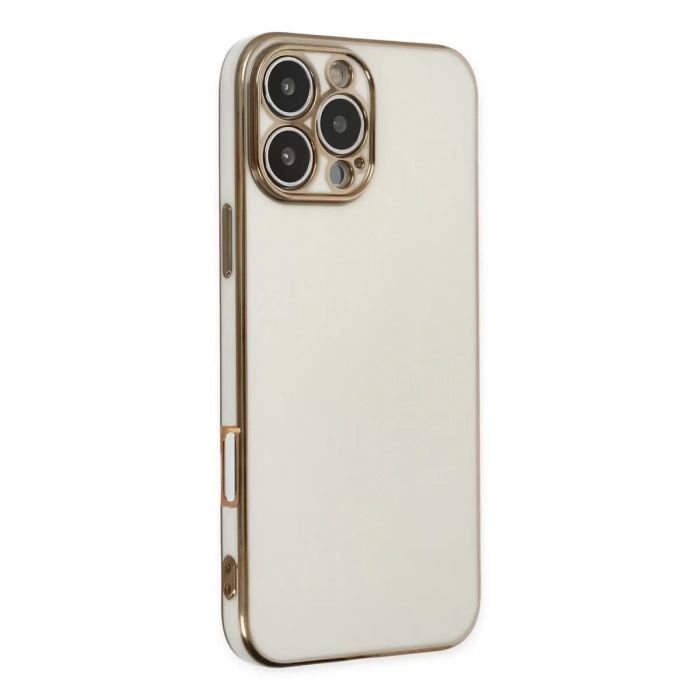 İphone 16 Pro Max Kılıf Volet Silikon - Beyaz