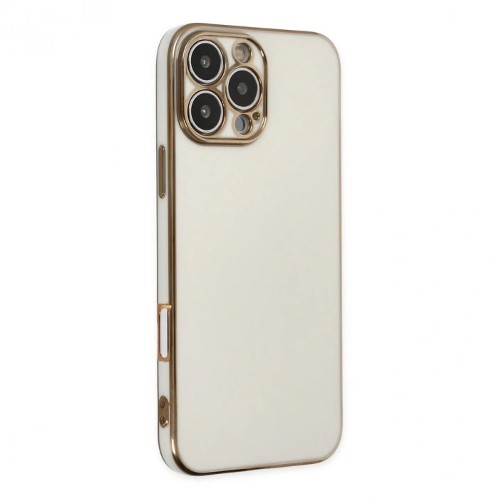 İphone 16 Pro Max Kılıf Volet Silikon - Beyaz