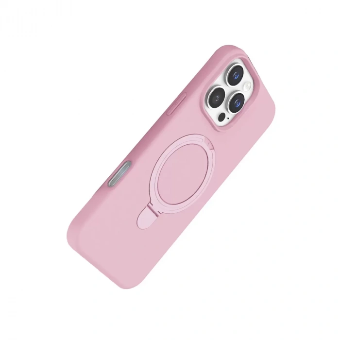 İphone 16 Pro Max Regal Magsafe Standlı Kapak - Açık Pembe