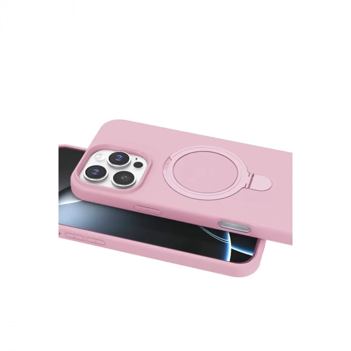 İphone 16 Pro Max Regal Magsafe Standlı Kapak - Açık Pembe