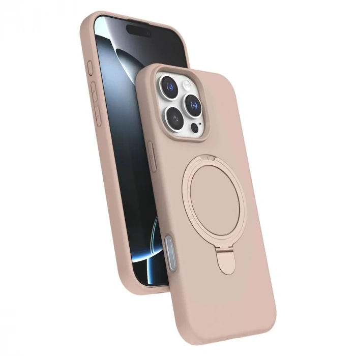 İphone 16 Pro Regal Magsafe Standlı Kapak - Çöl Titanyum